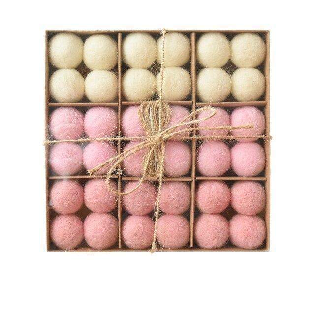 Frendorf | 36pcs Wolle Weihnachtsbaumkugeln