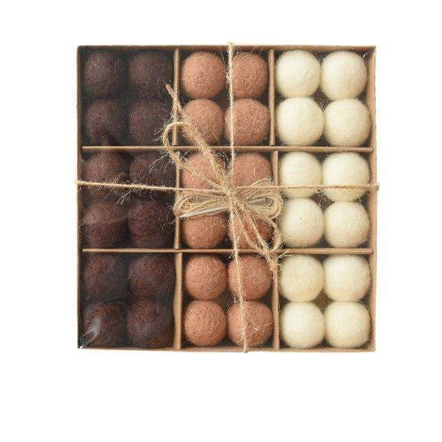 Frendorf | 36pcs Wolle Weihnachtsbaumkugeln