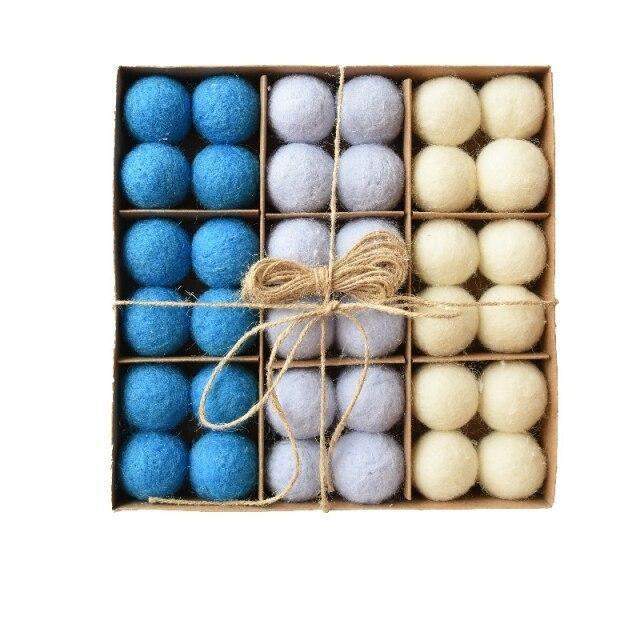 Frendorf | 36pcs Wolle Weihnachtsbaumkugeln
