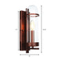Frendorf | 1 Licht Tubular/Tube/Zylinder Wandlamp Industrieel Roest Duidelijk Glas Wandlamp Fixture voor Eetkamer