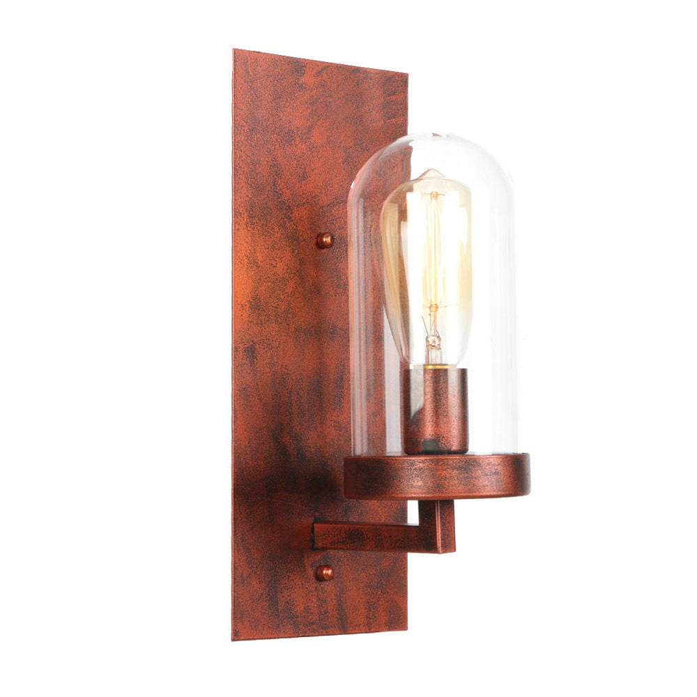 Frendorf | 1 Licht Tubular/Tube/Zylinder Wandlamp Industrieel Roest Duidelijk Glas Wandlamp Fixture voor Eetkamer