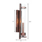 Frendorf | 1 Licht Tubular/Tube/Zylinder Wandlamp Industrieel Roest Duidelijk Glas Wandlamp Fixture voor Eetkamer