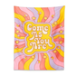 Retro Vibes Pastell Wandteppich