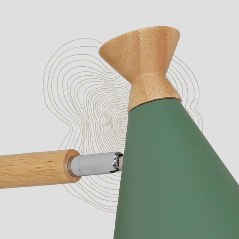 Metall Kegel Schirm Wandlampe Nordischer Stil Drehbar 1 Licht Nachttisch Leseleuchte in Blau/Grün/Grau/Weiß