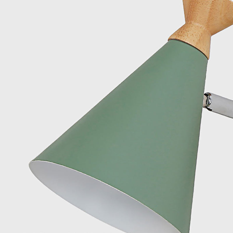 Metall Kegel Schirm Wandlampe Nordischer Stil Drehbar 1 Licht Nachttisch Leseleuchte in Blau/Grün/Grau/Weiß