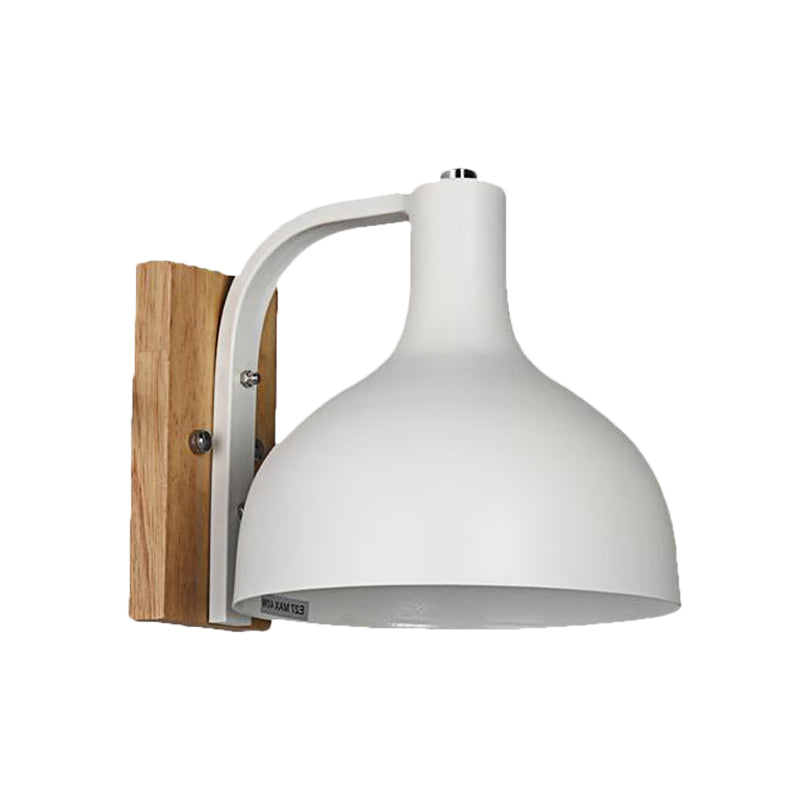 Frendorf | Barn Shade Wandmontage Licht Nordic Metal 1 Kop 7,5" B Wit/Roze/Blauw/Groen Wandverlichting Fixture voor Slaapkamer Nachtkastje