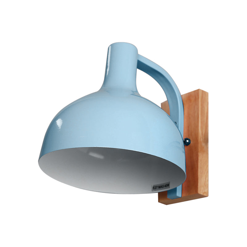 Frendorf | Barn Shade Wandmontage Licht Nordic Metal 1 Kop 7,5" B Wit/Roze/Blauw/Groen Wandverlichting Fixture voor Slaapkamer Nachtkastje