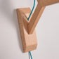 Frendorf | Gekromde Schaduw Papieren Wandlamp Macaron 1 Kop Wit/Roze/Geel/Blauw/Groen Sconcelamp met Houten Achterplaat
