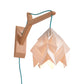 Frendorf | Gekromde Schaduw Papieren Wandlamp Macaron 1 Kop Wit/Roze/Geel/Blauw/Groen Sconcelamp met Houten Achterplaat