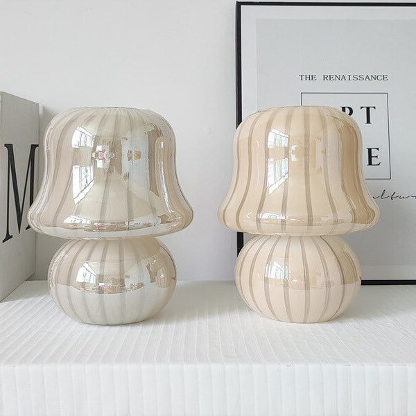 Frendorf | MushLume Glas Tischlampe | Französisches Design | Handgefertigt | Pilzform | Deko & Beleuchtung