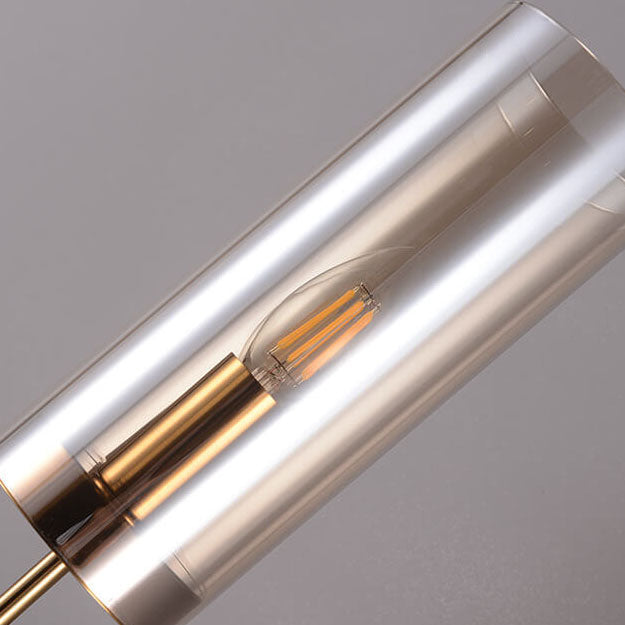 Frendorf | AstraGlas | Glas-Eisen Wandleuchte | 1- oder 2-flammig | Cognac & Hellblau