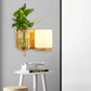 Frendorf | 1 Leuchtmittel Wandmontierte Licht Industriell Zylindrisch Opalglas LED Wandleuchte Sconces aus Holz, Links/Rechts