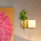Frendorf | 1 Leuchtmittel Wandmontierte Licht Industriell Zylindrisch Opalglas LED Wandleuchte Sconces aus Holz, Links/Rechts