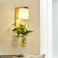 Frendorf | Barrel/Globe Opal Glass Up/Down Light Simple 1 Light Wohnzimmer LED Wandmontagebeleuchtung in Holz