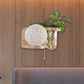 Frendorf | Minimalisme Sphere Wandlamp Sconces 1 Gloeilamp Houten LED Wandgemonteerde Verlichting in Wit/Roze/Geel, Links/Rechts