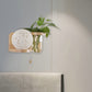 Frendorf | Minimalisme Sphere Wandlamp Sconces 1 Gloeilamp Houten LED Wandgemonteerde Verlichting in Wit/Roze/Geel, Links/Rechts