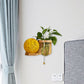 Frendorf | Minimalisme Sphere Wandlamp Sconces 1 Gloeilamp Houten LED Wandgemonteerde Verlichting in Wit/Roze/Geel, Links/Rechts