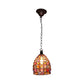 Dome/Globe Metall Hängelampe Bohemian 1 Kopf Restaurant Pendelleuchte in Rost, 6,5"/7,5"/8" hoch