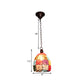 Dome/Globe Metall Hängelampe Bohemian 1 Kopf Restaurant Pendelleuchte in Rost, 6,5"/7,5"/8" hoch
