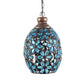 Bohemian Dome Down Lighting Pendant 1 Bulb Metal Hanging Ceiling Light in Gelb/Blau/Grün für Restaurant