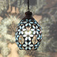 Bohemian Dome Down Lighting Pendant 1 Bulb Metal Hanging Ceiling Light in Gelb/Blau/Grün für Restaurant