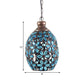 Bohemian Dome Down Lighting Pendant 1 Bulb Metal Hanging Ceiling Light in Gelb/Blau/Grün für Restaurant