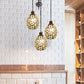 Bohemian Dome Down Lighting Pendant 1 Bulb Metal Hanging Ceiling Light in Gelb/Blau/Grün für Restaurant