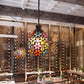 Bohemian Dome Down Lighting Pendant 1 Bulb Metal Hanging Ceiling Light in Gelb/Blau/Grün für Restaurant