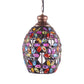 Bohemian Dome Down Lighting Pendant 1 Bulb Metal Hanging Ceiling Light in Gelb/Blau/Grün für Restaurant