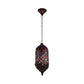 Bohemian Zylinder Deckenpendelleuchte 1 Glühbirne Metall Hängeleuchte in Kupfer für Schlafzimmer, 6"/6.5"/7" Breite