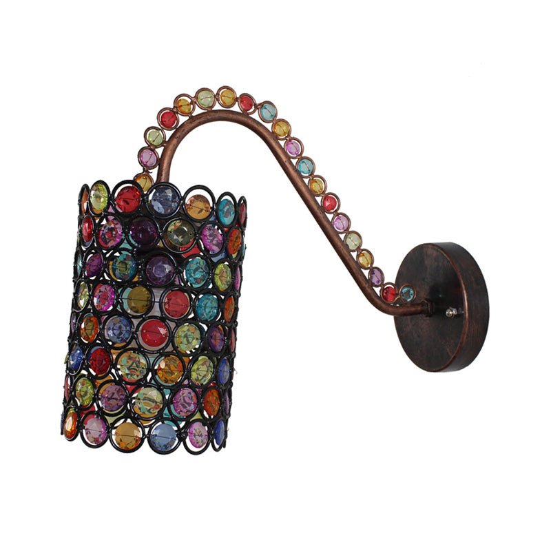 Frendorf | Rust 1 Kop Wandmalerei Lichtarmatur Art Deco Metall Zylinder Wandlamp Schatten für Restaurant