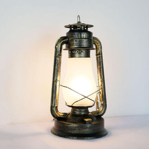 Frendorf | LuxeLume Retro Kerosin Tischlampe | Nostalgische Öllampe | 1-flammige Deko-Laterne