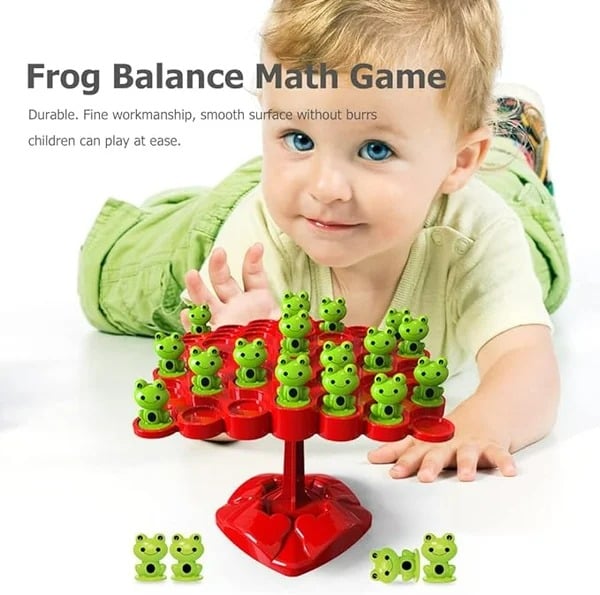 Frendorf | Balance Brettspiel | Montessori Lernspielzeug | Buntes Froschdesign