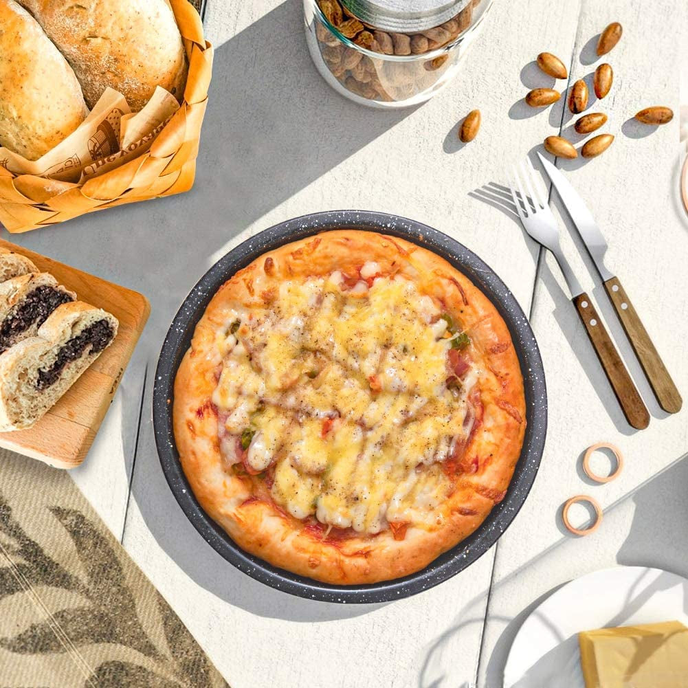 Frendorf | 10-Teiliges Antihaft-Backset mit Backform, Keksblech-Set, Kuchen-/Muffinform und Pizzapfanne, 10-teilige Backgeschirr-Sets (keramisch beschichtet Schwarz)
