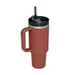 40 Oz Tumbler mit Griff Strohhalm isoliert