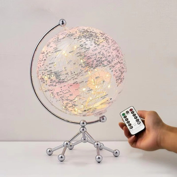 Frendorf | Goldene Segel-Weltkarte Dekor LED-Licht
