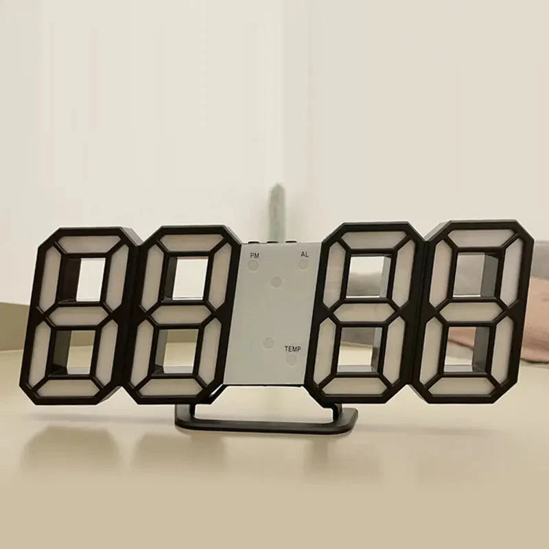3D LED Digitaluhr Leuchtende Modische Wanduhr Multifunktionale Kreative USB-Stecker Elektronische Uhr Wohnkultur