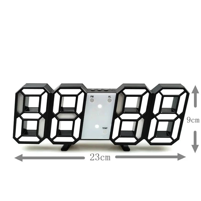 3D LED Digitaluhr Leuchtende Modische Wanduhr Multifunktionale Kreative USB-Stecker Elektronische Uhr Wohnkultur