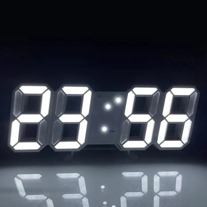3D LED Digitaluhr Leuchtende Modische Wanduhr Multifunktionale Kreative USB-Stecker Elektronische Uhr Wohnkultur