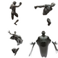 3D Durch Wand Figur Skulptur Harz Elektroplattierung Imitation Kupfer Abstract Kletternder Mann Statue Wohnzimmer Wohnkultur