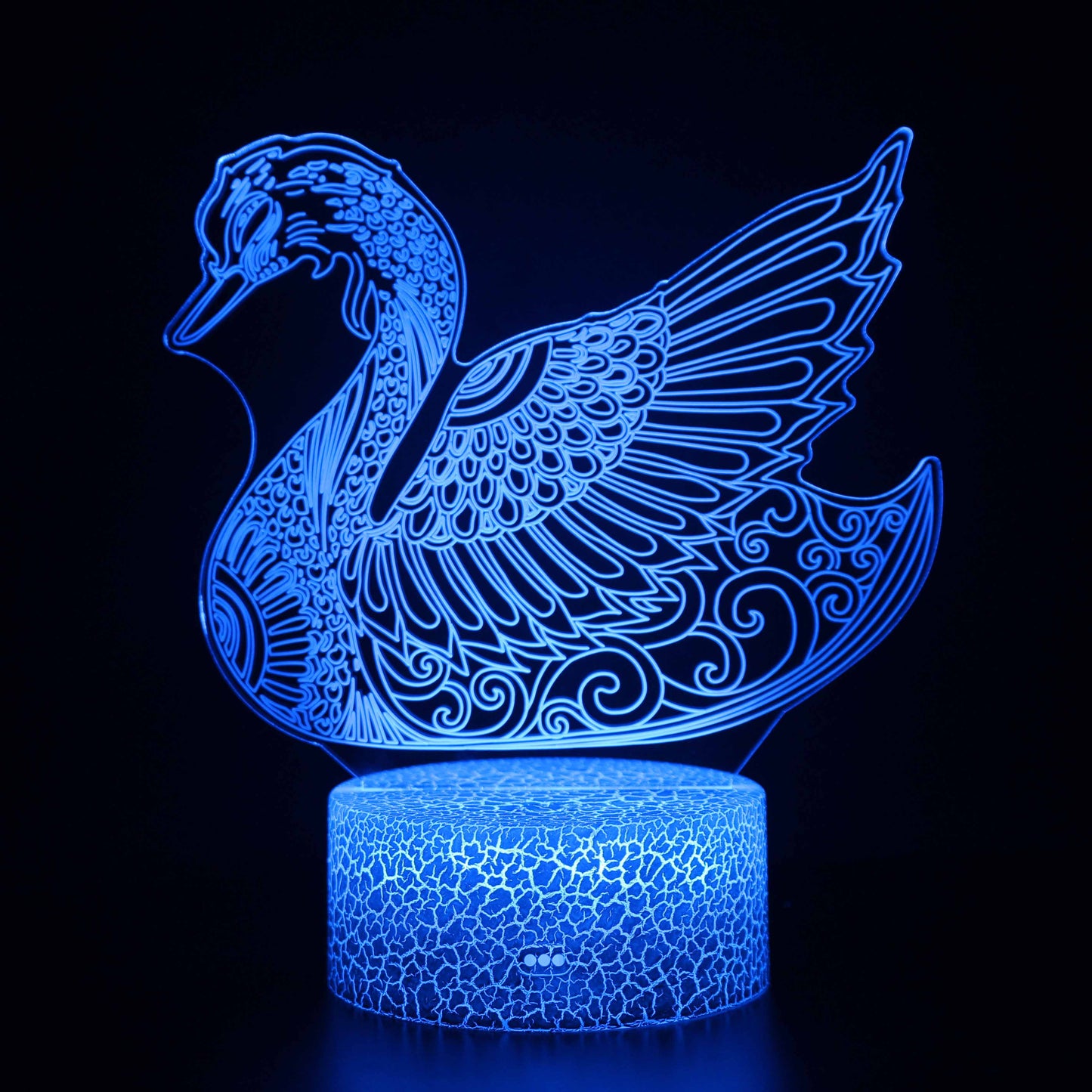 Schöne Schwan 3D-Optische Illusionslampe