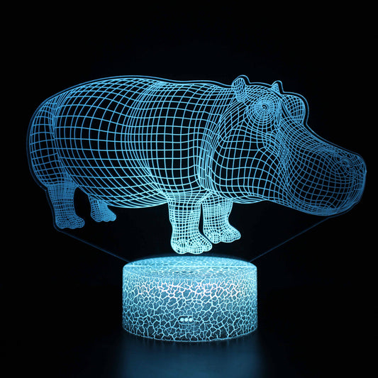 Hippo 3D-Optische Illusionslampe