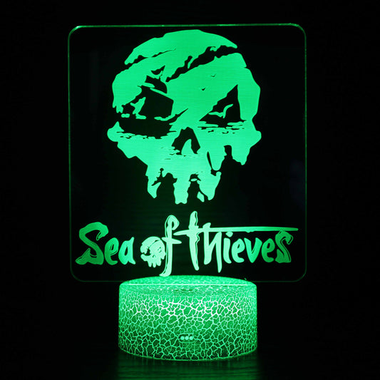 Halloween Sea of Thieves Schädel 3D Optical Illusion Lampe