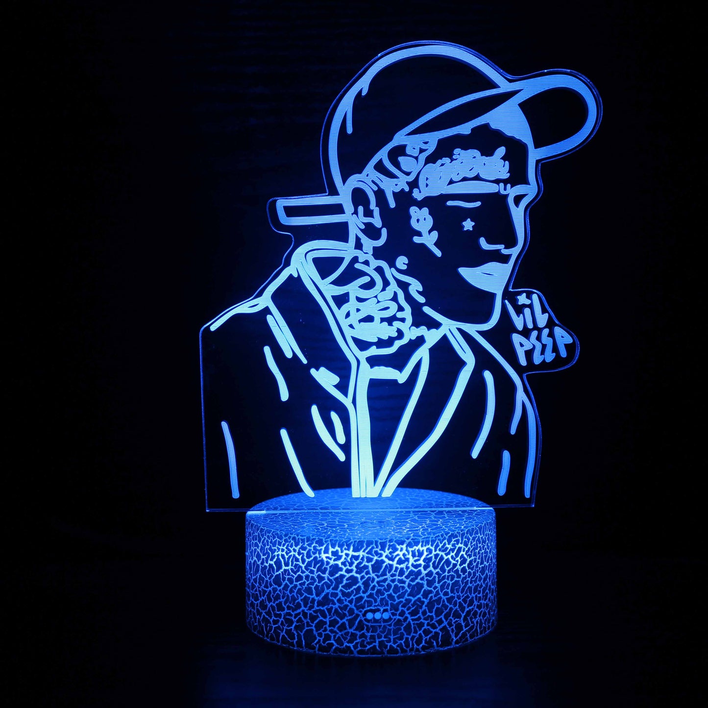 Famous Singer Rapper Lil Peep 3D-Optische Illusionslampe