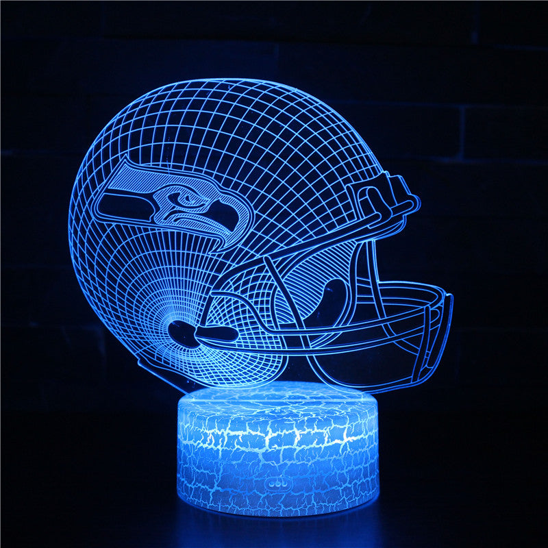 Seahawks Football Helm 3D Optical Illusion Lampe