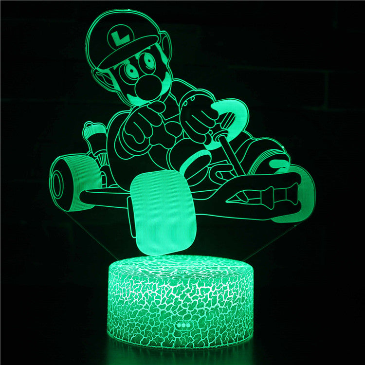 Luigi Super Mario 3D Optical Illusion Lampe