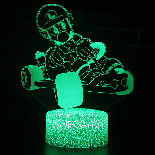 Luigi Super Mario 3D Optical Illusion Lampe
