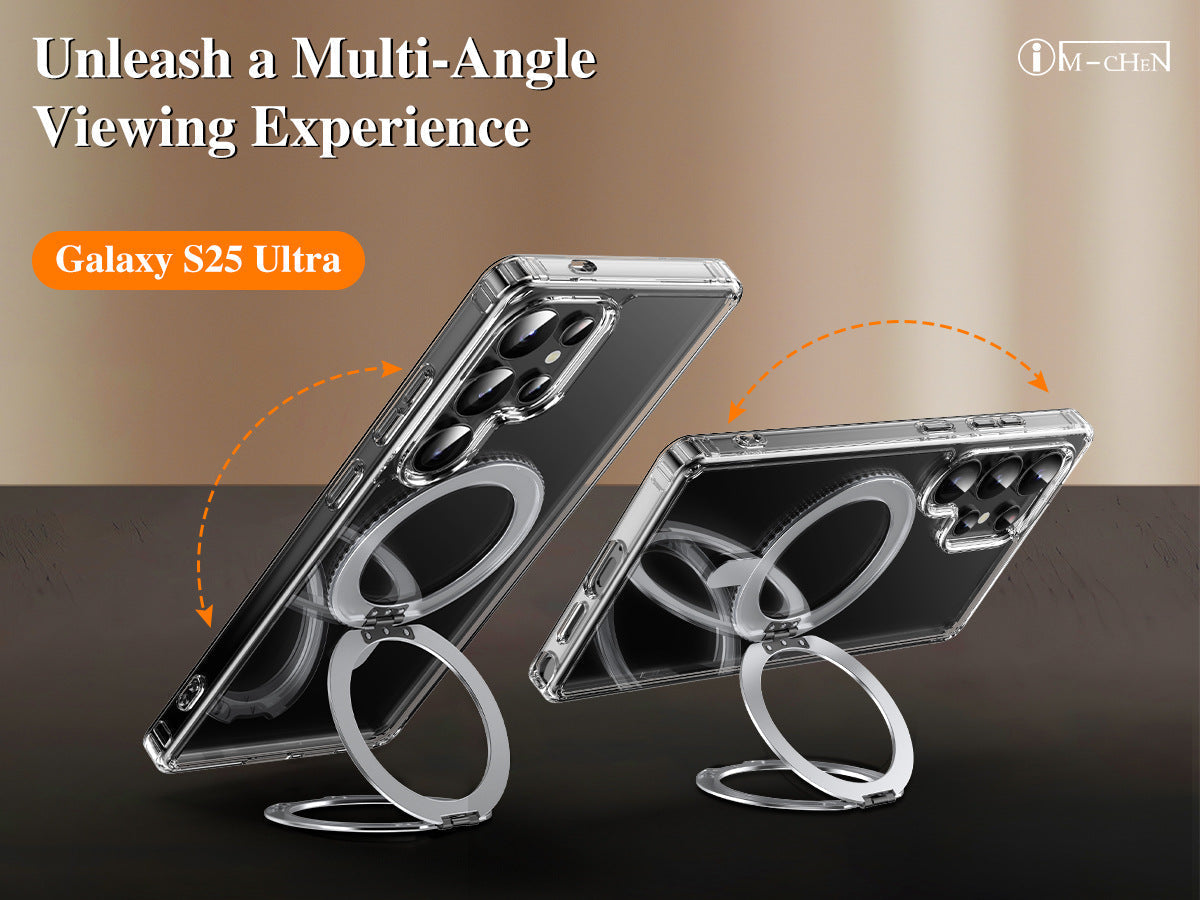 Frendorf | 3-Faltiger Stand Stossfest Magnetische Telefonhülle Magnetische Drahtlose Lade Klare Hülle für iPhone