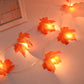 3M 20LED Ahornblatt Lichterkette Falsche Herbstblätter LED Feen-Girlande für Weihnachten Erntedankfest Halloween Party Wohnkultur