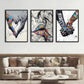 3PCS Moderne Liebe Hand in Hand Küss den Kuss Poster Graffiti Banksy Straßen Wandkunst Leinwandmalerei Drucke Bilder Raumdekoration
